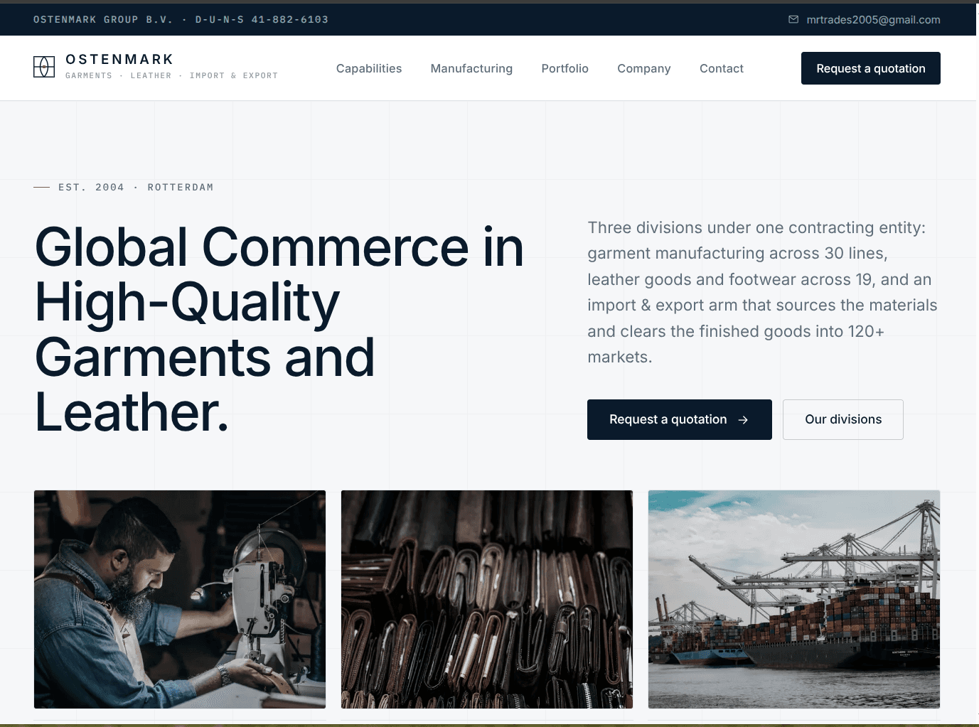 OstenMark — main interface